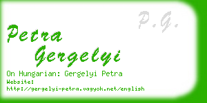 petra gergelyi business card